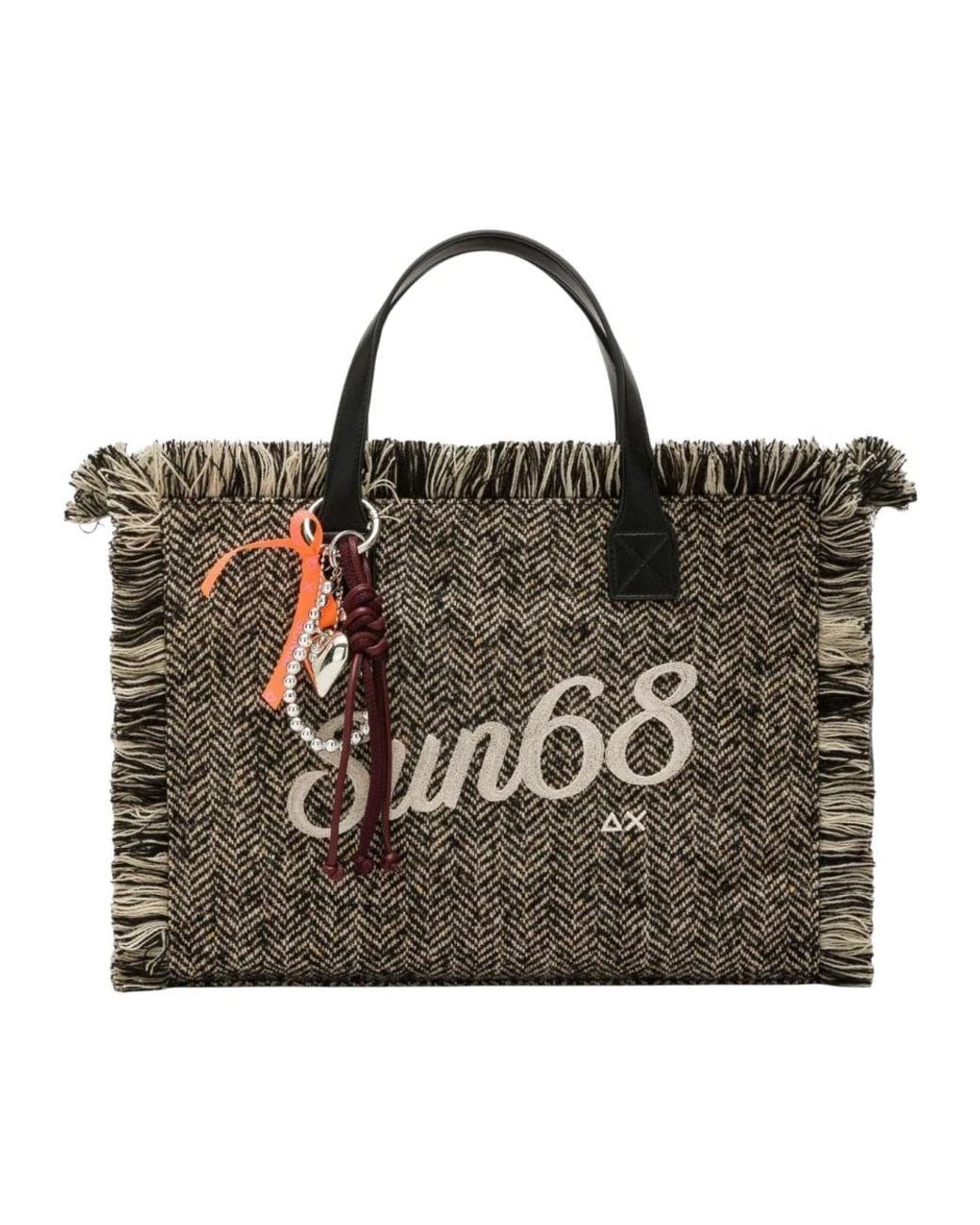 Sun 68 Black Shopping Bags