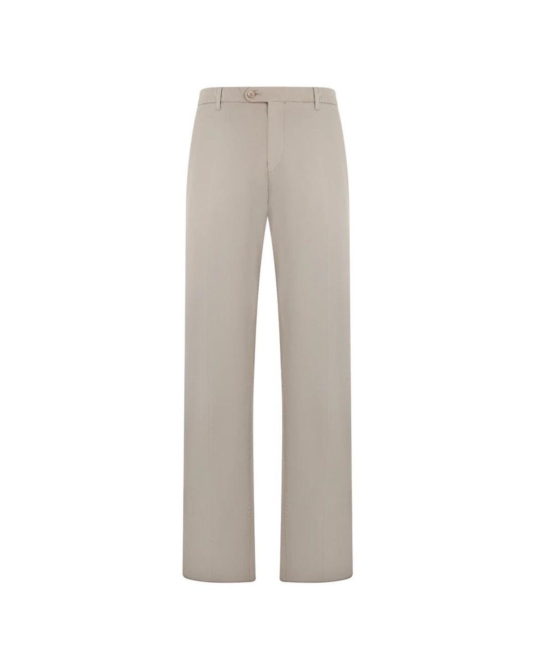 Fedeli Gray Straight Trousers for men