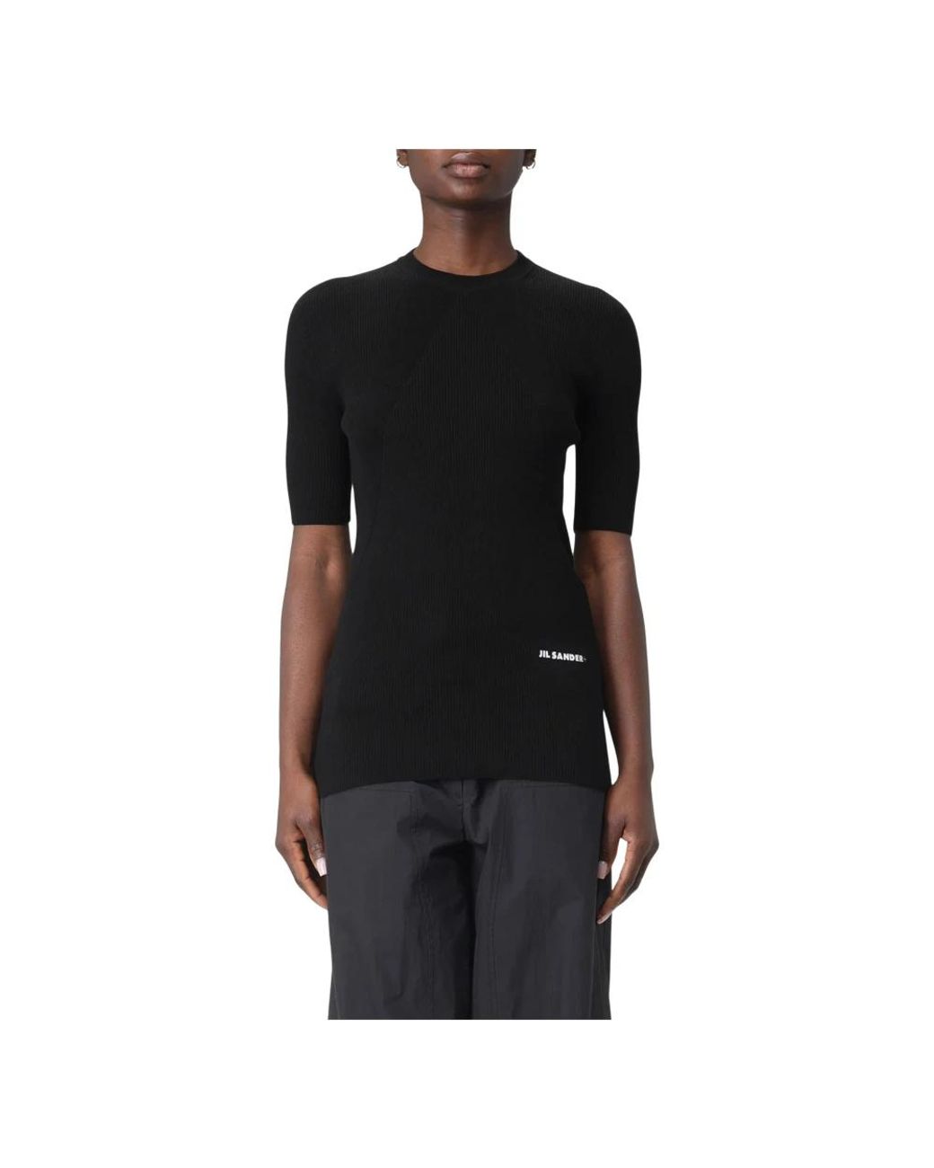 Jil Sander Black Round-Neck Knitwear