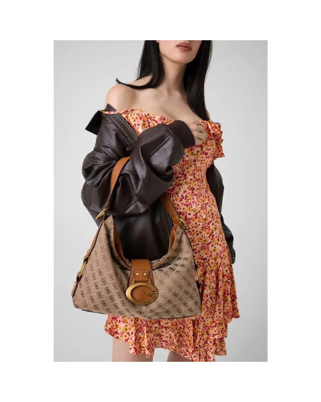 Guess Brown Shoulder Bags