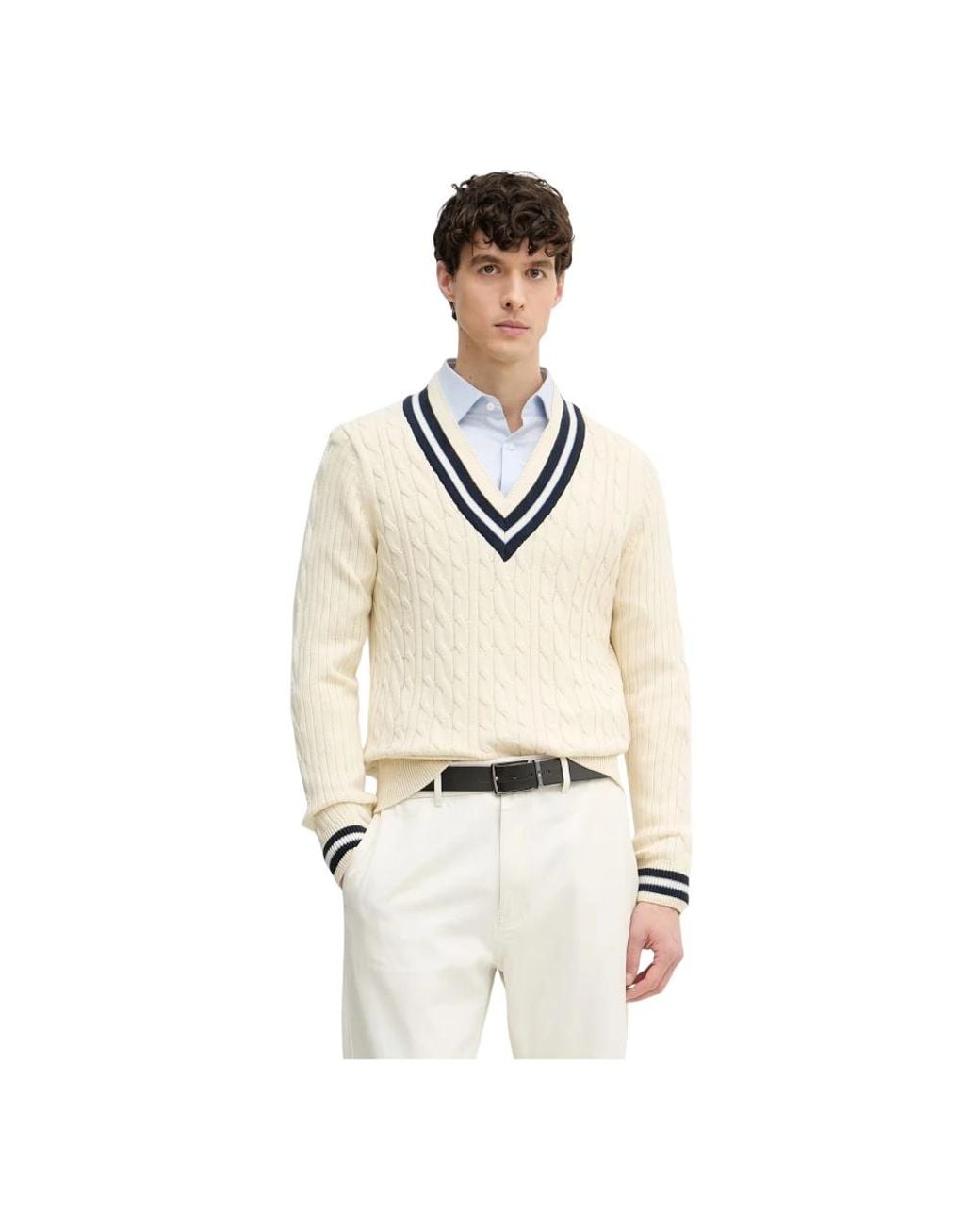V-Neck Knitwear Hackett de hombre de color Natural