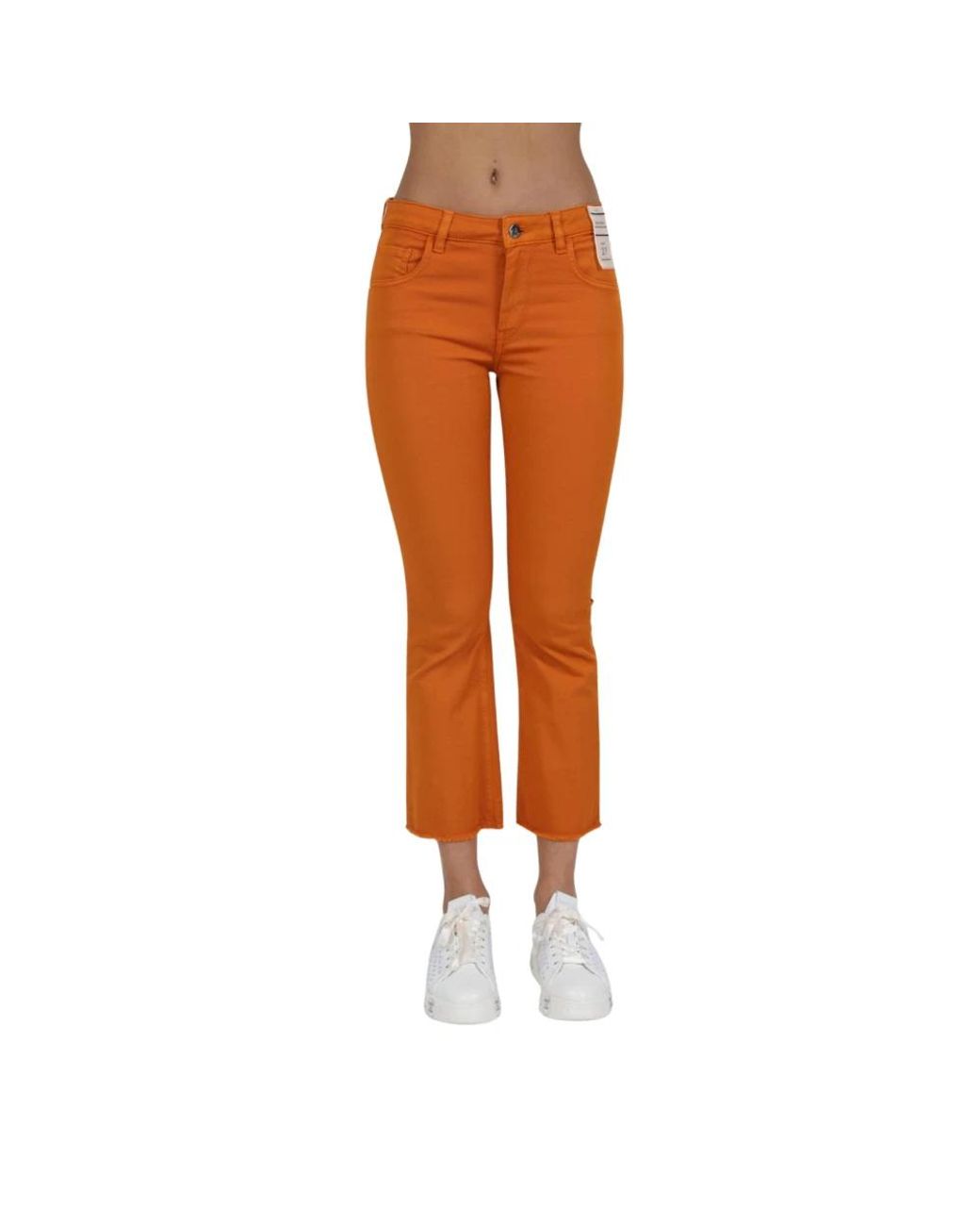 Re-hash Orange Cropped Jeans