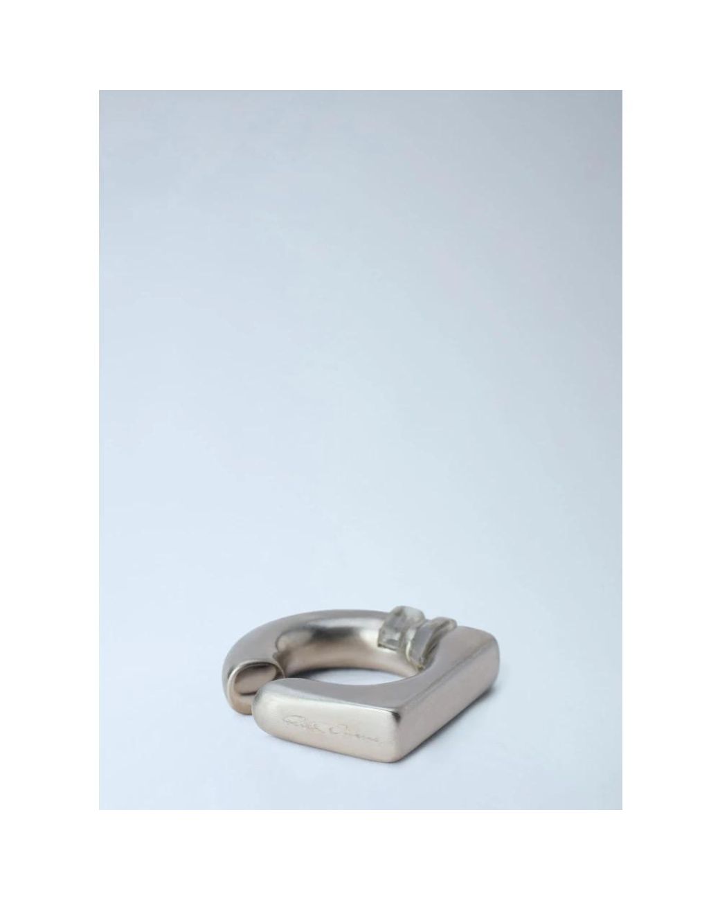 Rick Owens Gray Crystal Prong Ear Cuff