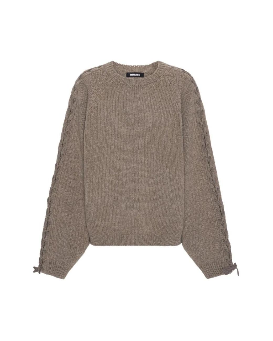 ROTATE BIRGER CHRISTENSEN Gray Round-Neck Knitwear