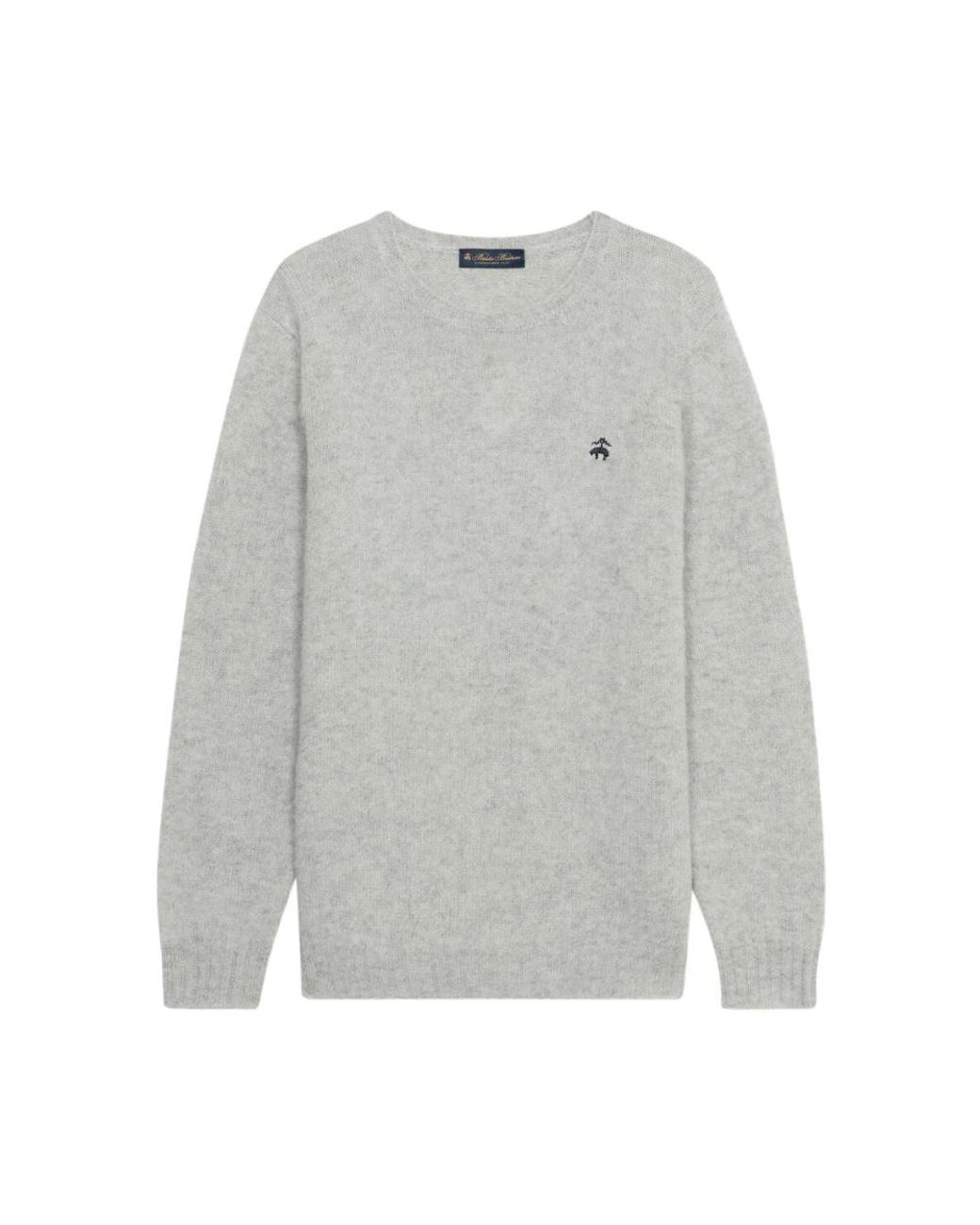 Brooks Brothers Gray Round-Neck Knitwear for men