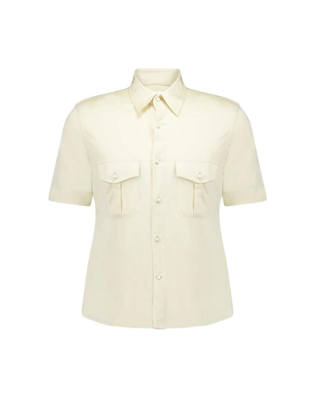 Givenchy Natural Short Sleeve Shirts