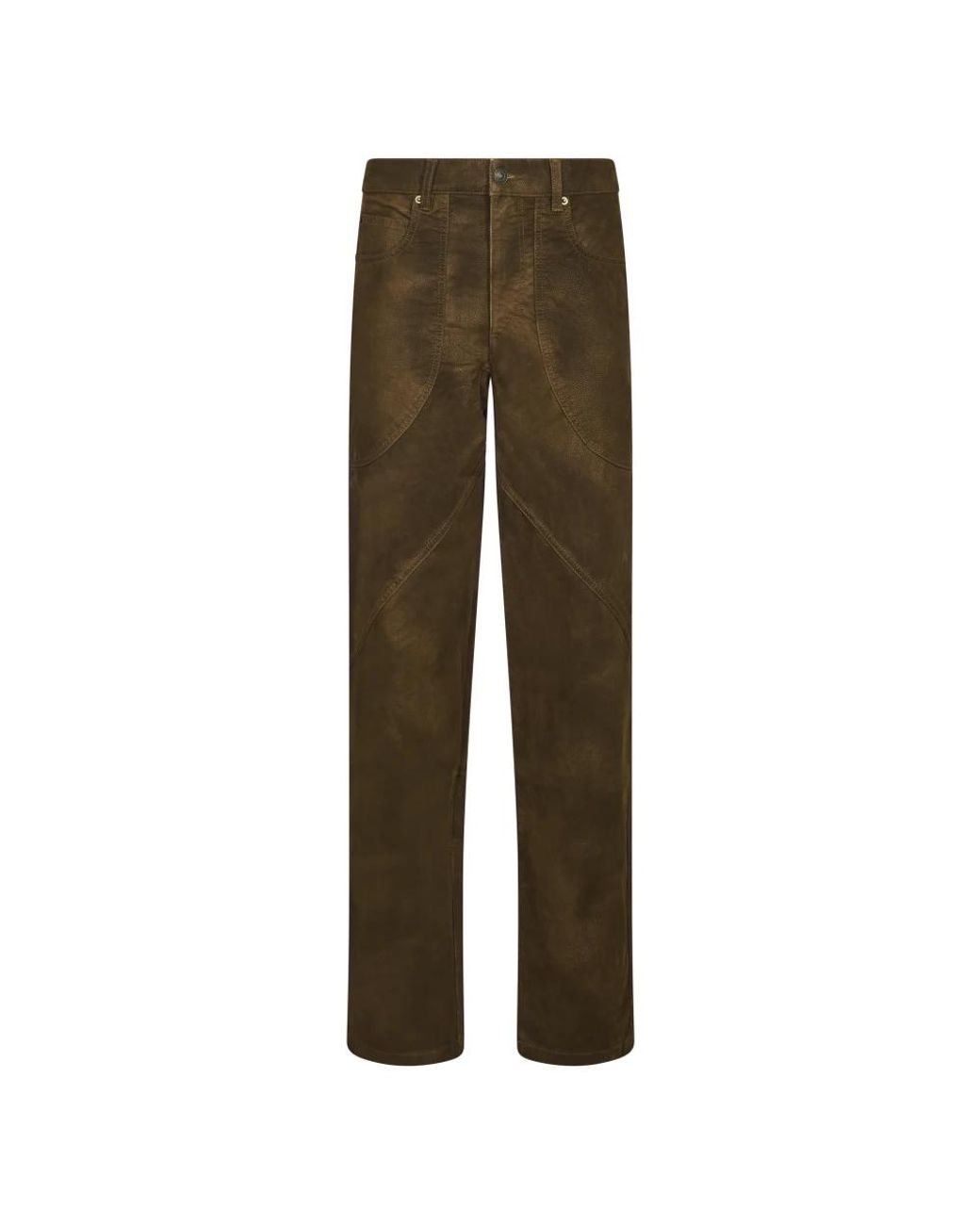 Isabel Marant Green Straight Trousers