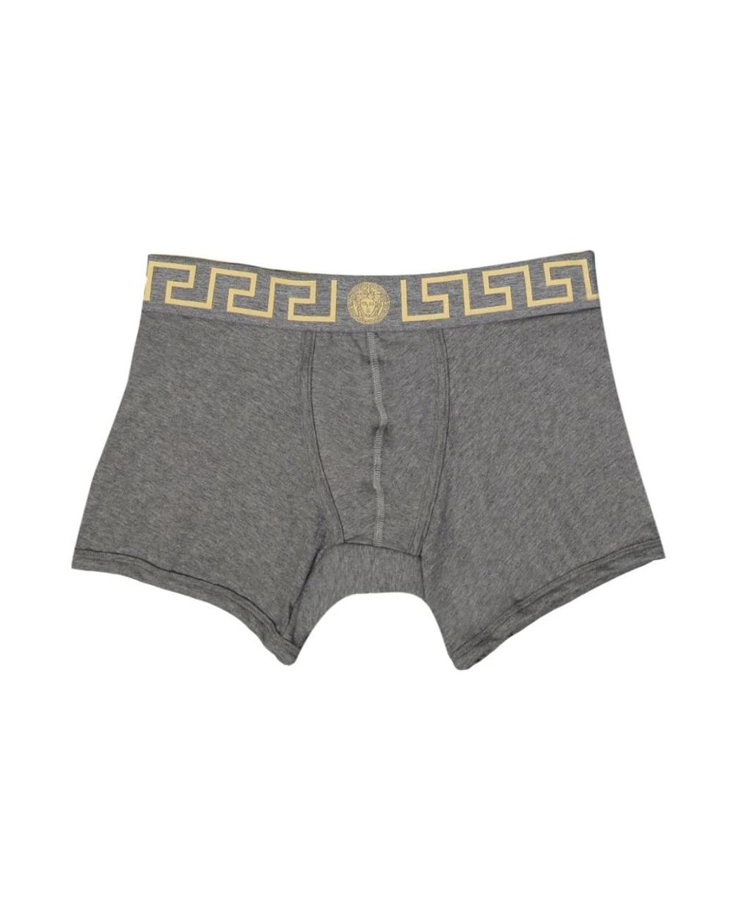 Versace Cotton-Jersey Lange Trunks in het Gray voor heren