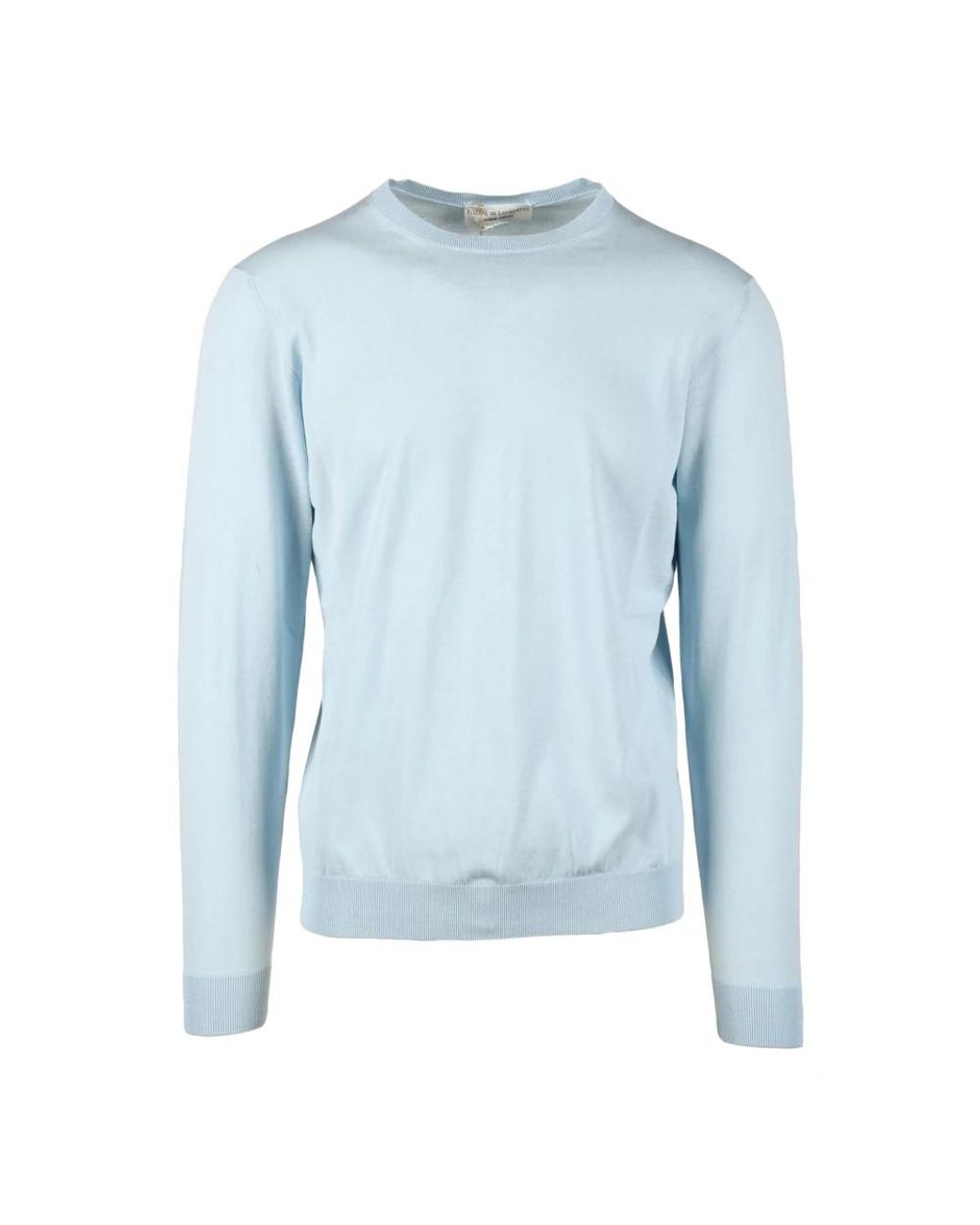 FILIPPO DE LAURENTIIS Blue Round-Neck Knitwear for men