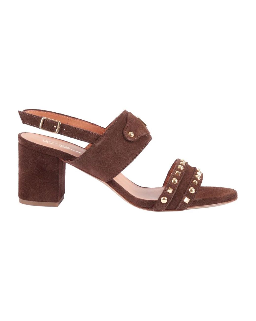 Via Roma 15 Brown High Heel Sandals