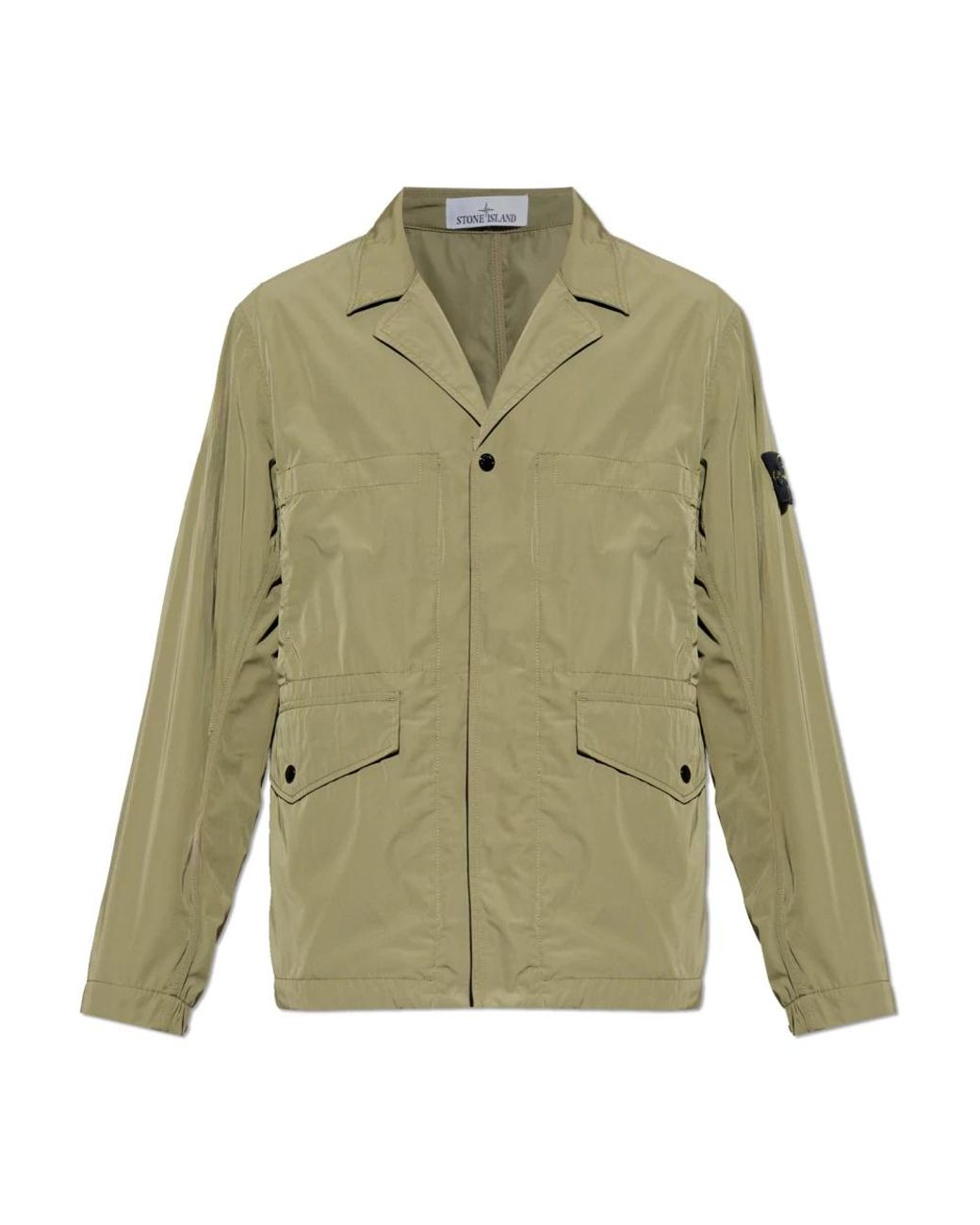 Stone Island Jassen ,Groen ,Polyester Lichtgewicht Jas Met Zakken in het Green voor heren