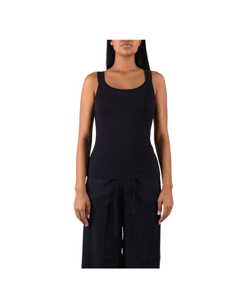 Elisabetta Franchi Black Sleeveless Tops