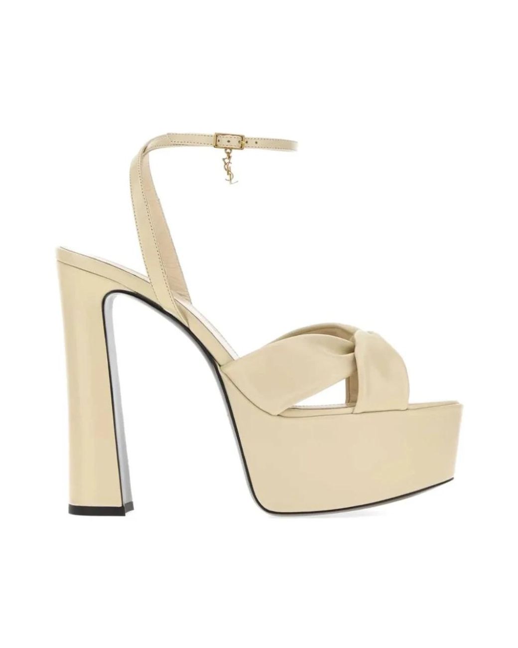 Saint Laurent White High Heel Sandals