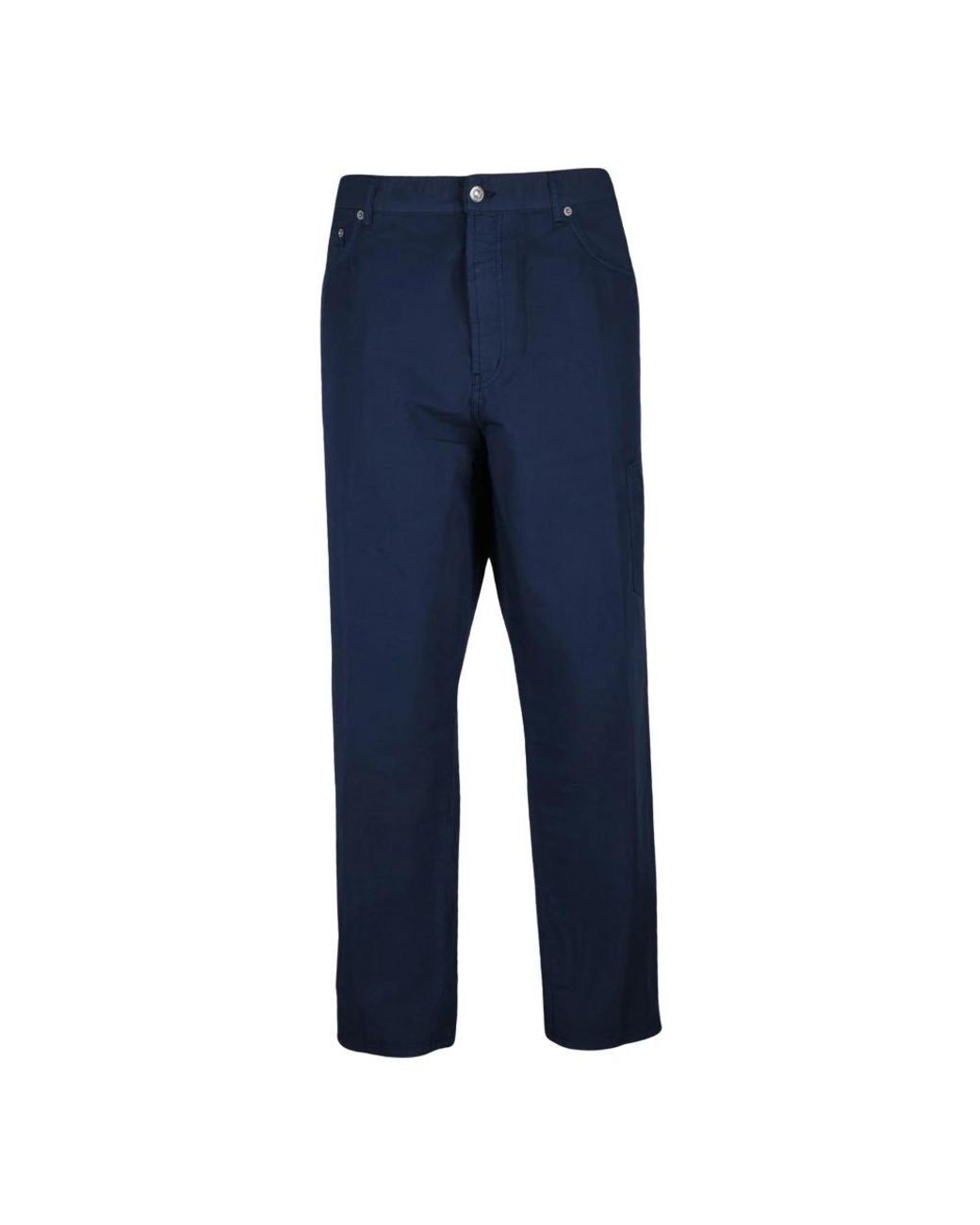 Dondup Blue Straight Trousers for men