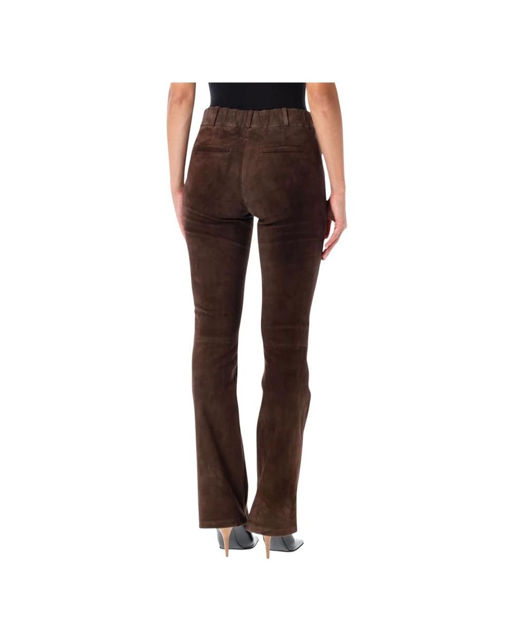 Arma Brown Leather Trousers