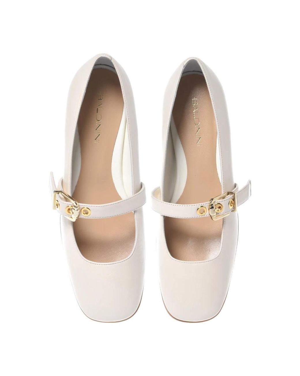 Baldinini White Ballerina Shoes