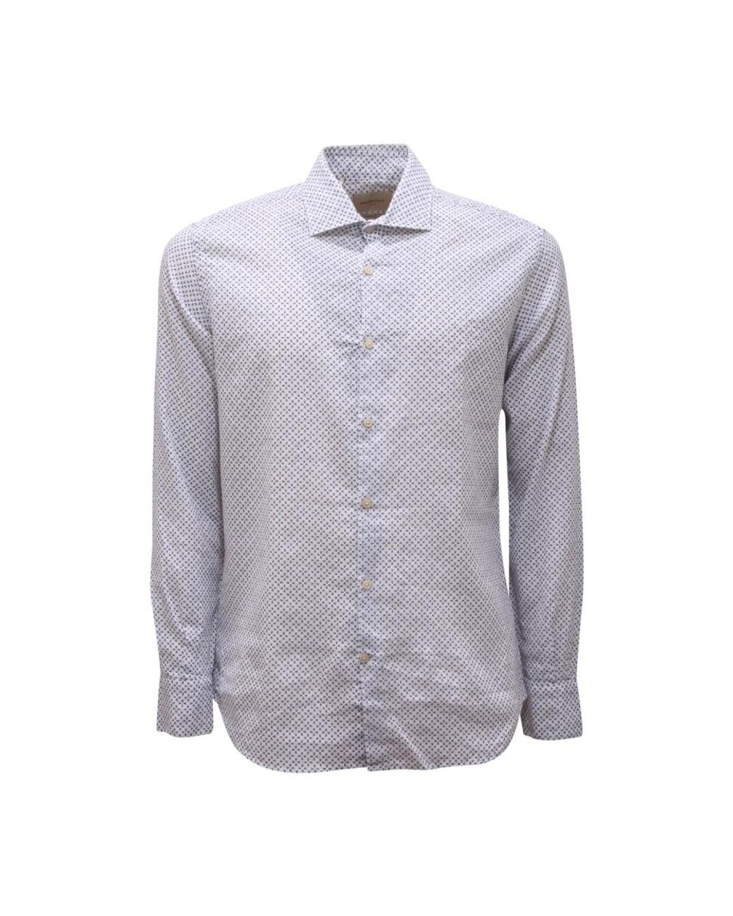 Brooksfield Overhemden ,Wit ,Katoen Linnen/Katoen Slim Fit Overhemd in het Blue voor heren
