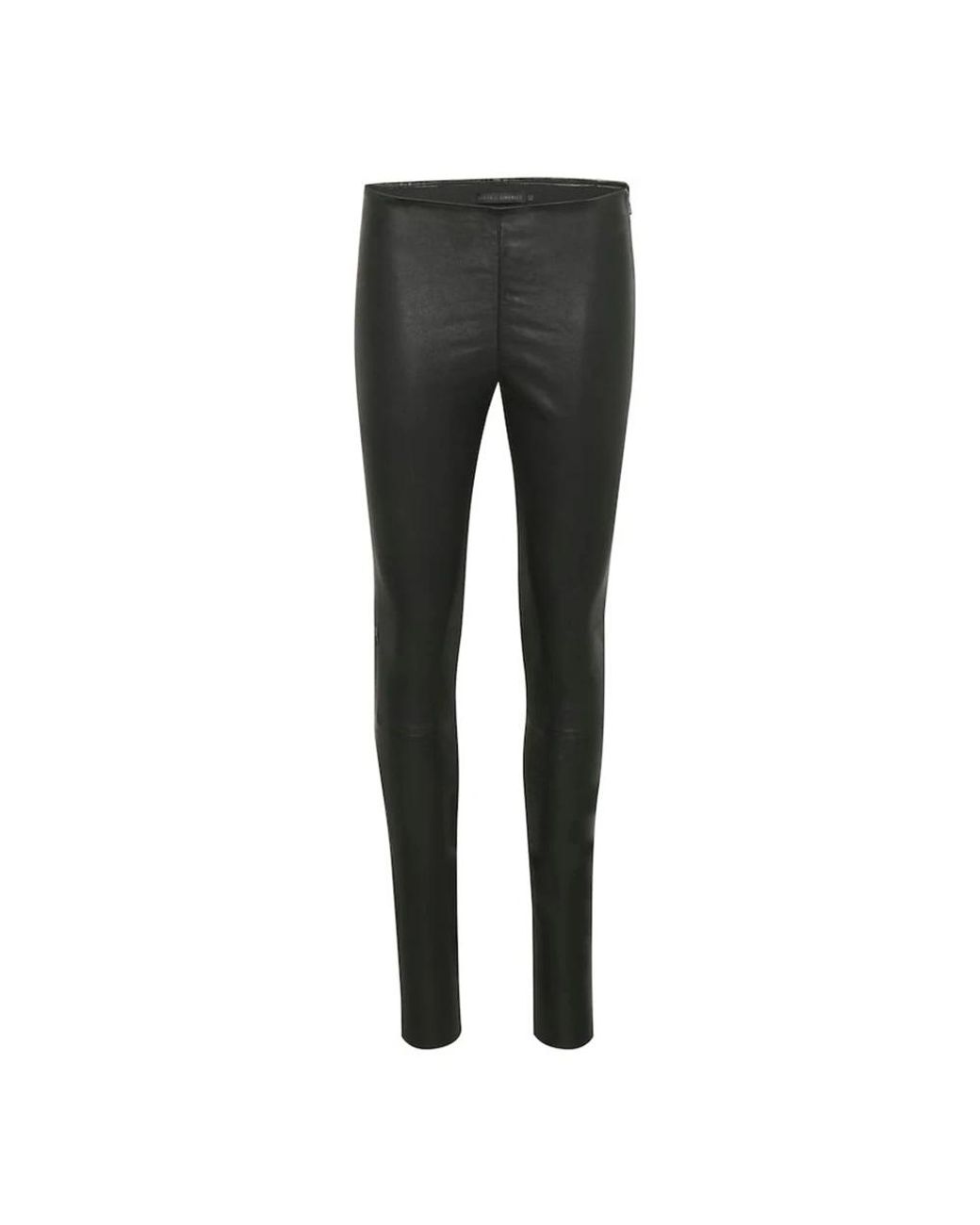 Karen By Simonsen Gray Leather Trousers