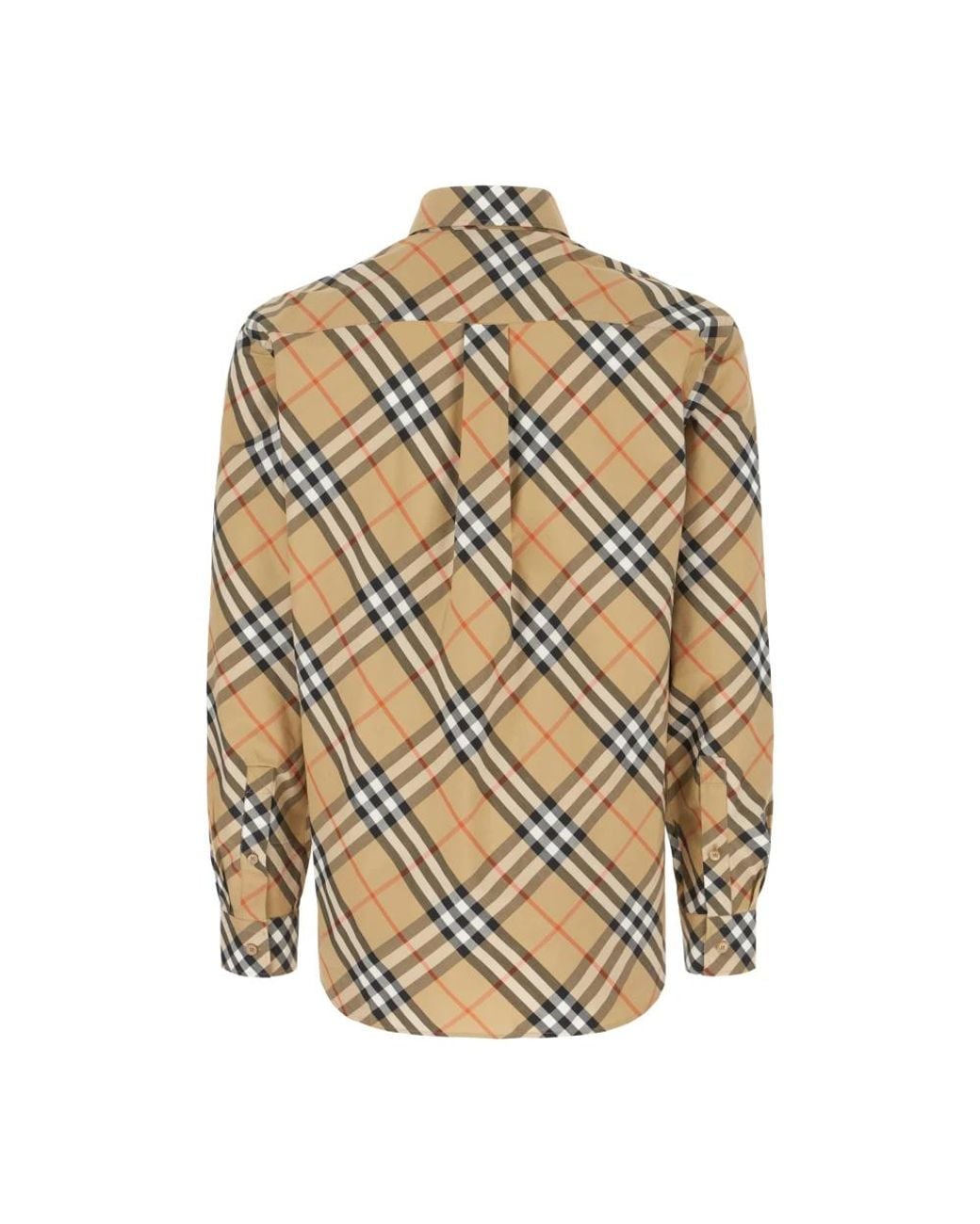 Burberry Natural Short Sleeve Shirts for men