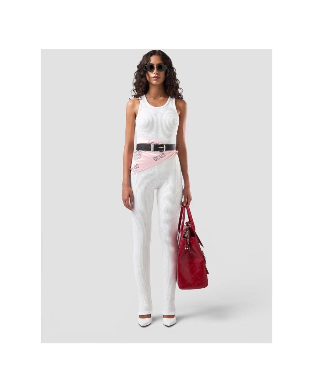 Gcds White Sleeveless Tops