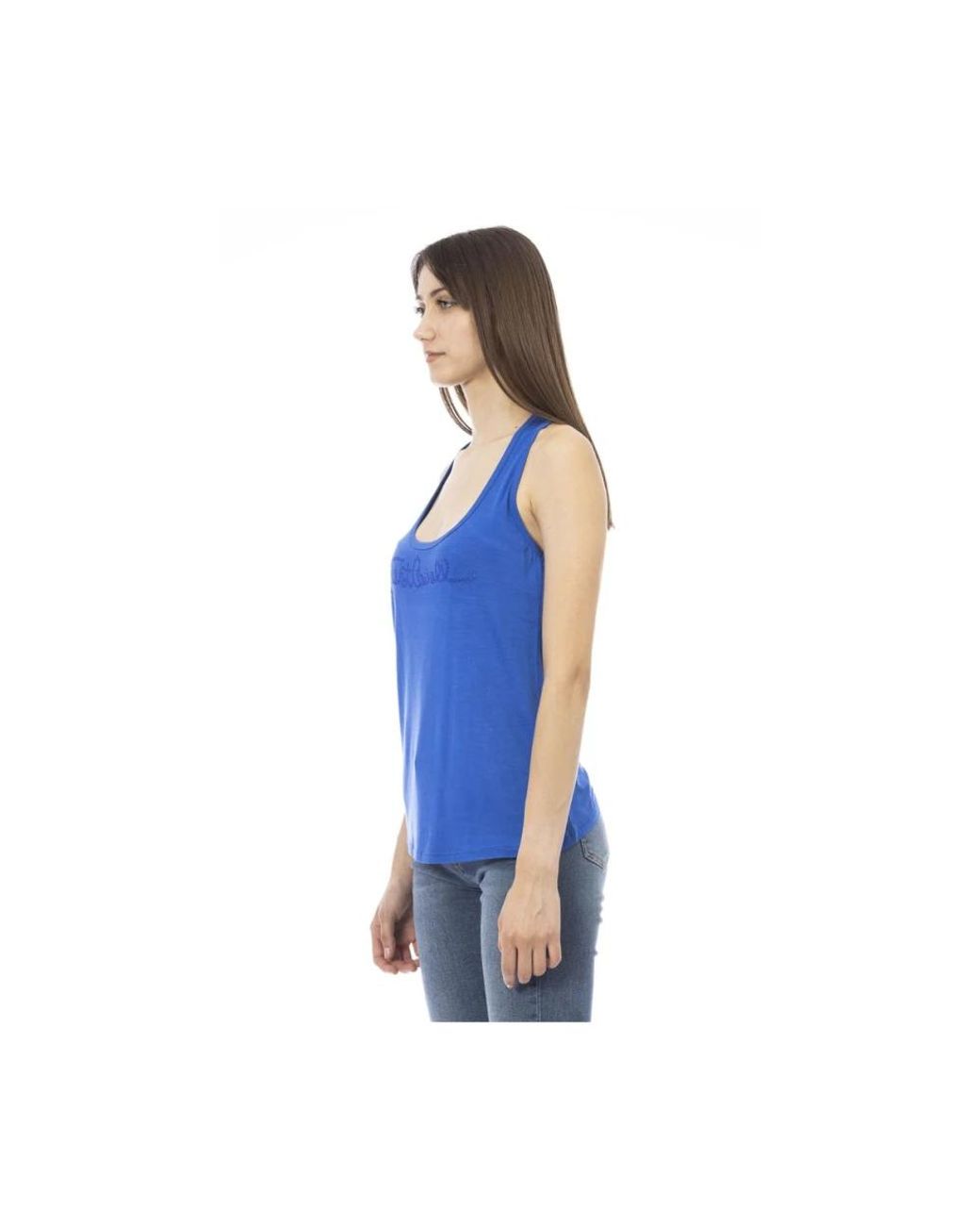 Just Cavalli Blue Sleeveless Tops