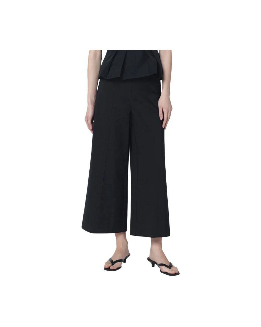Cropped Trousers Jonathan Simkhai de color Black