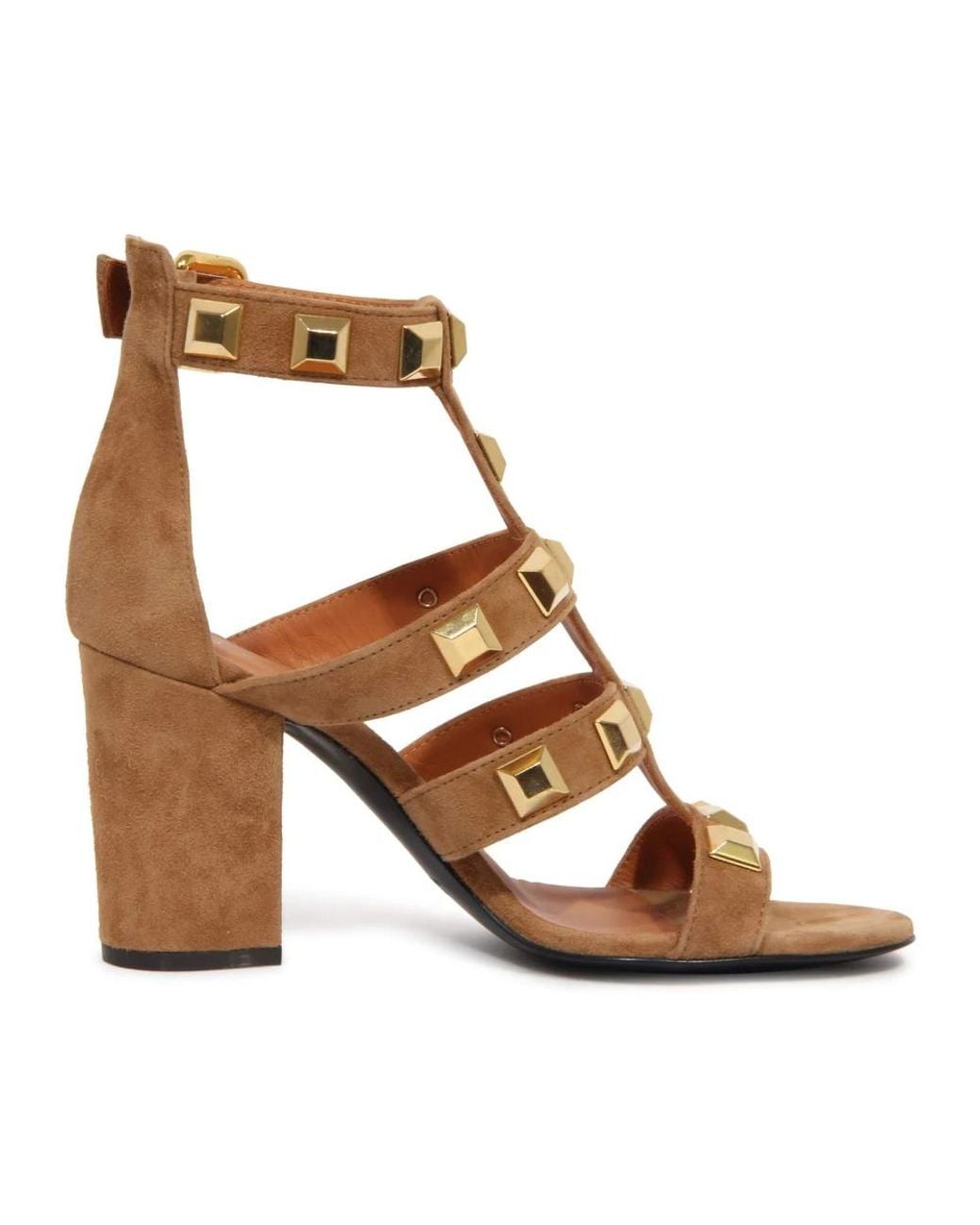 Via Roma 15 Brown High Heel Sandals