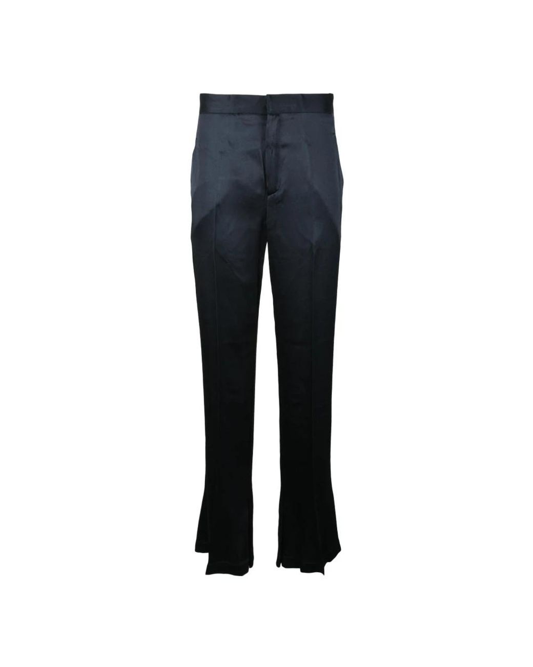Semicouture Blue Straight Trousers