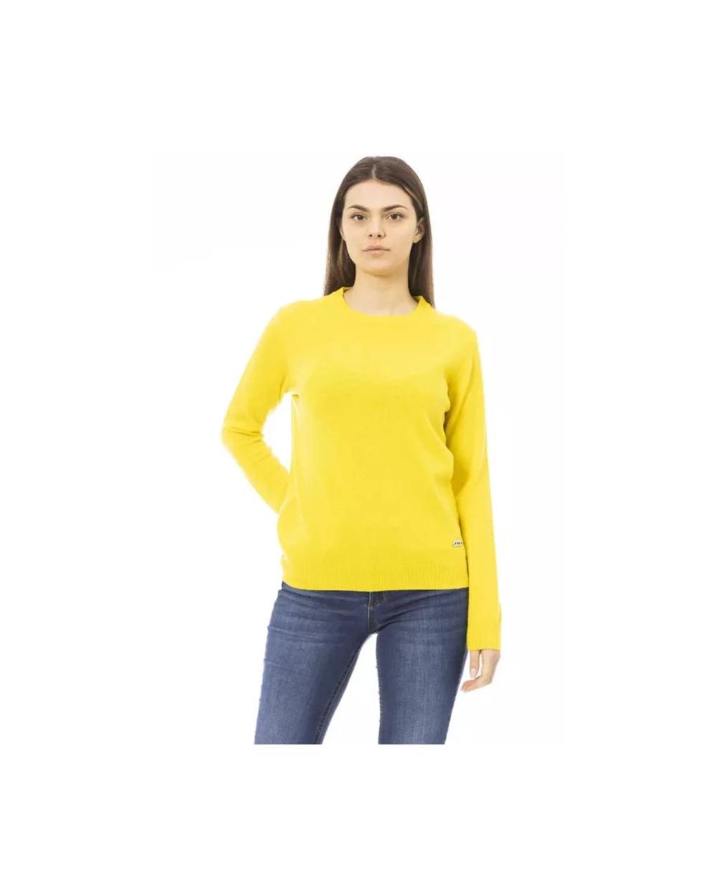 Baldinini Yellow Round-Neck Knitwear