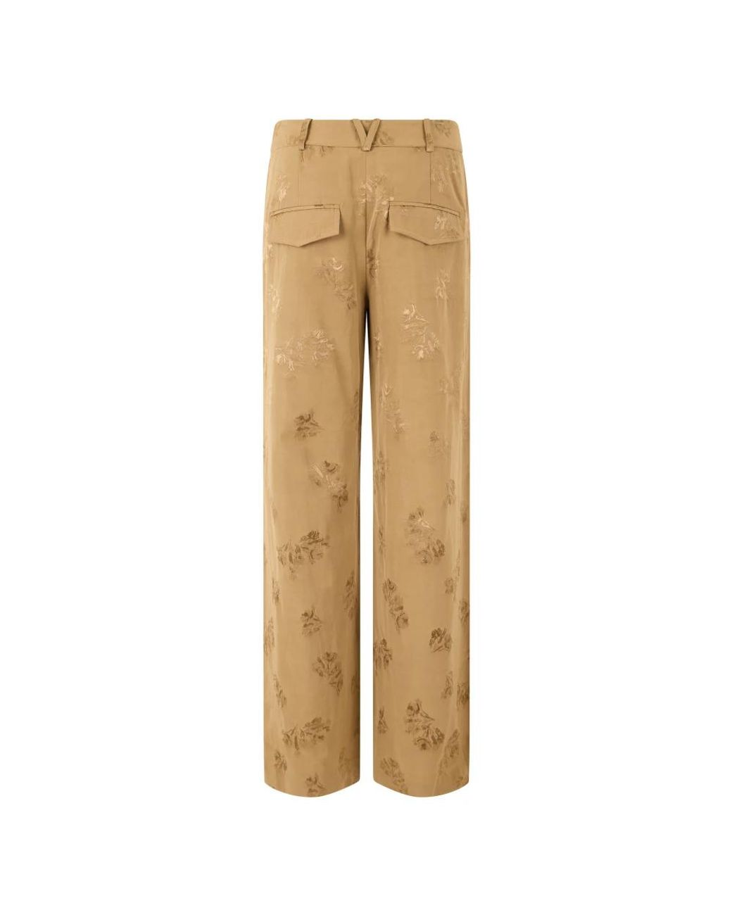 Veronica Beard Natural Wide Trousers