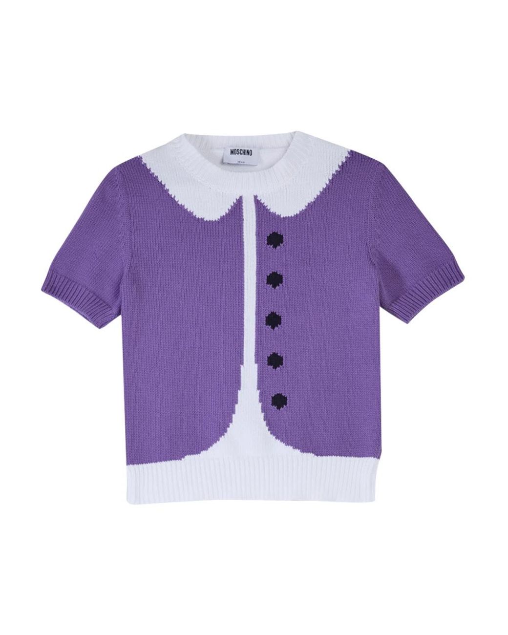 Moschino Purple Round-Neck Knitwear