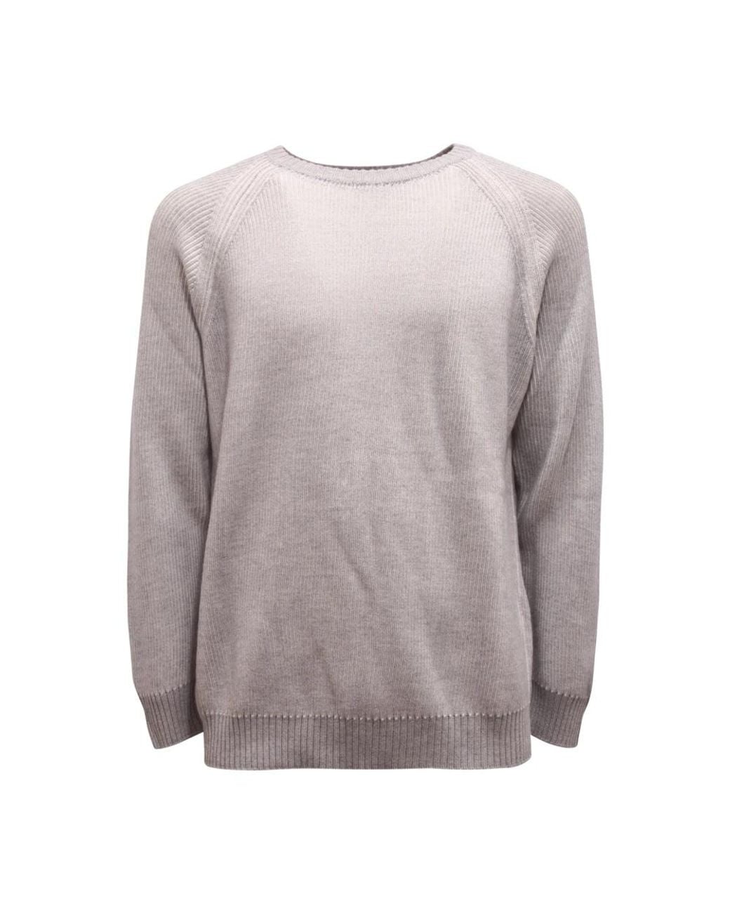 Eleventy Gray Round-Neck Knitwear for men
