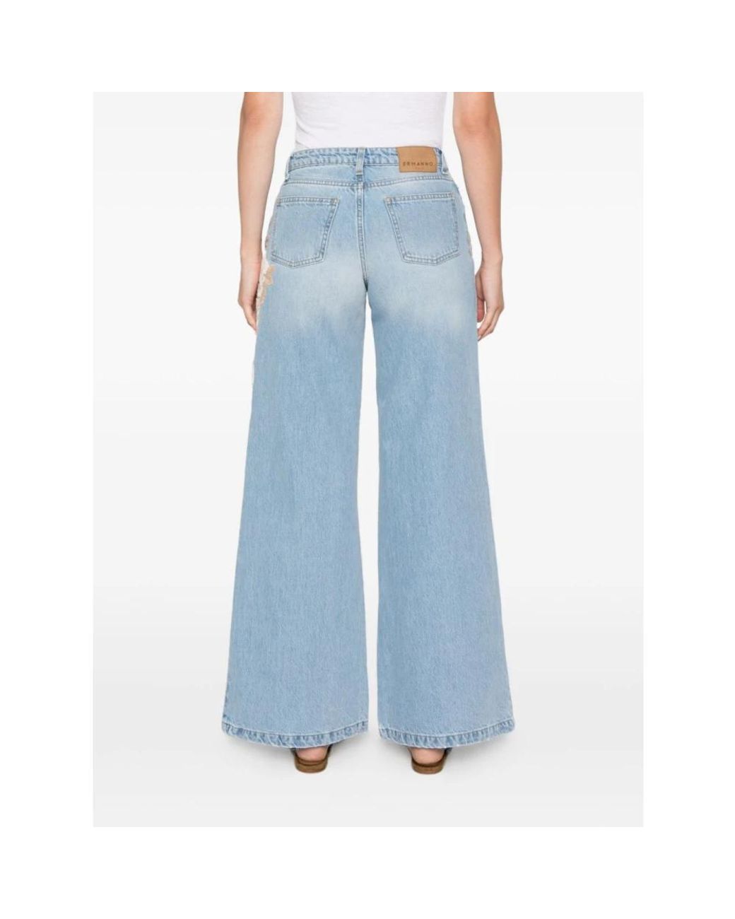 Ermanno Scervino Blue Wide Jeans