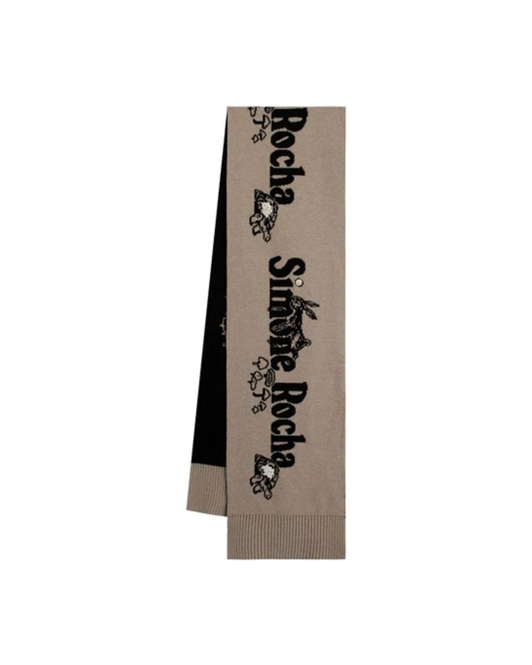 Simone Rocha Natural Perlenlogo Wollschal