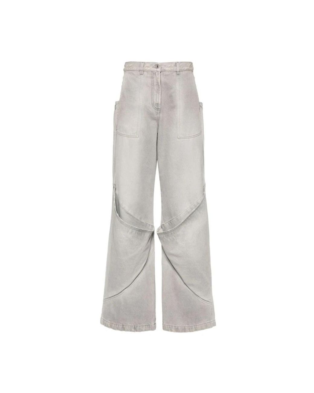 The Attico Gray Wide Jeans