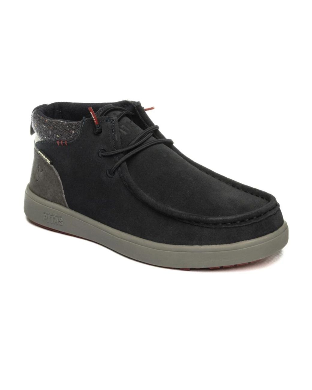 WALK IN PITAS Black Lace-Up Boots for men