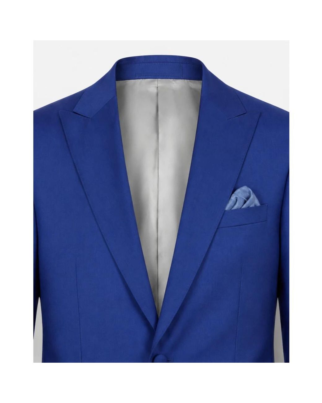 Paoloni Blue Single Breasted Suits for men