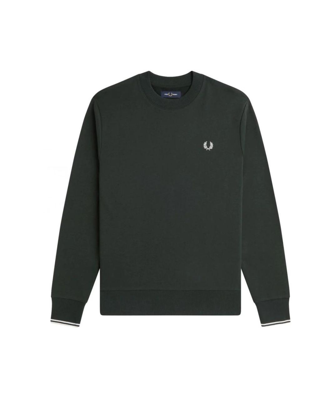 Fred Perry Hoodies & Sweatvesten ,Groen ,Katoen Crew Neck Sweatshirt in het Green voor heren