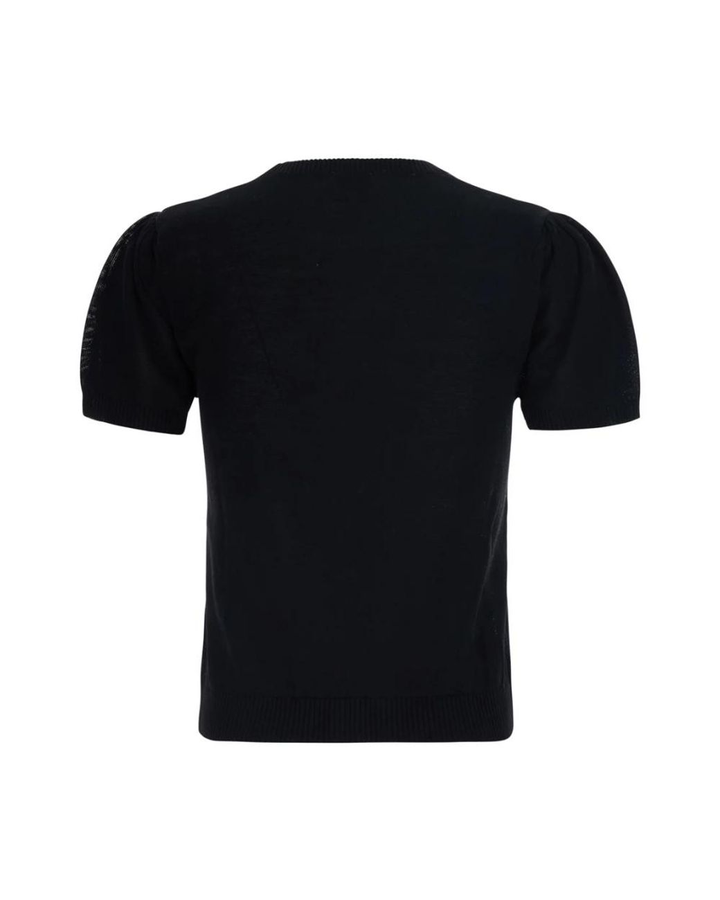 Ganni Black Round-Neck Knitwear
