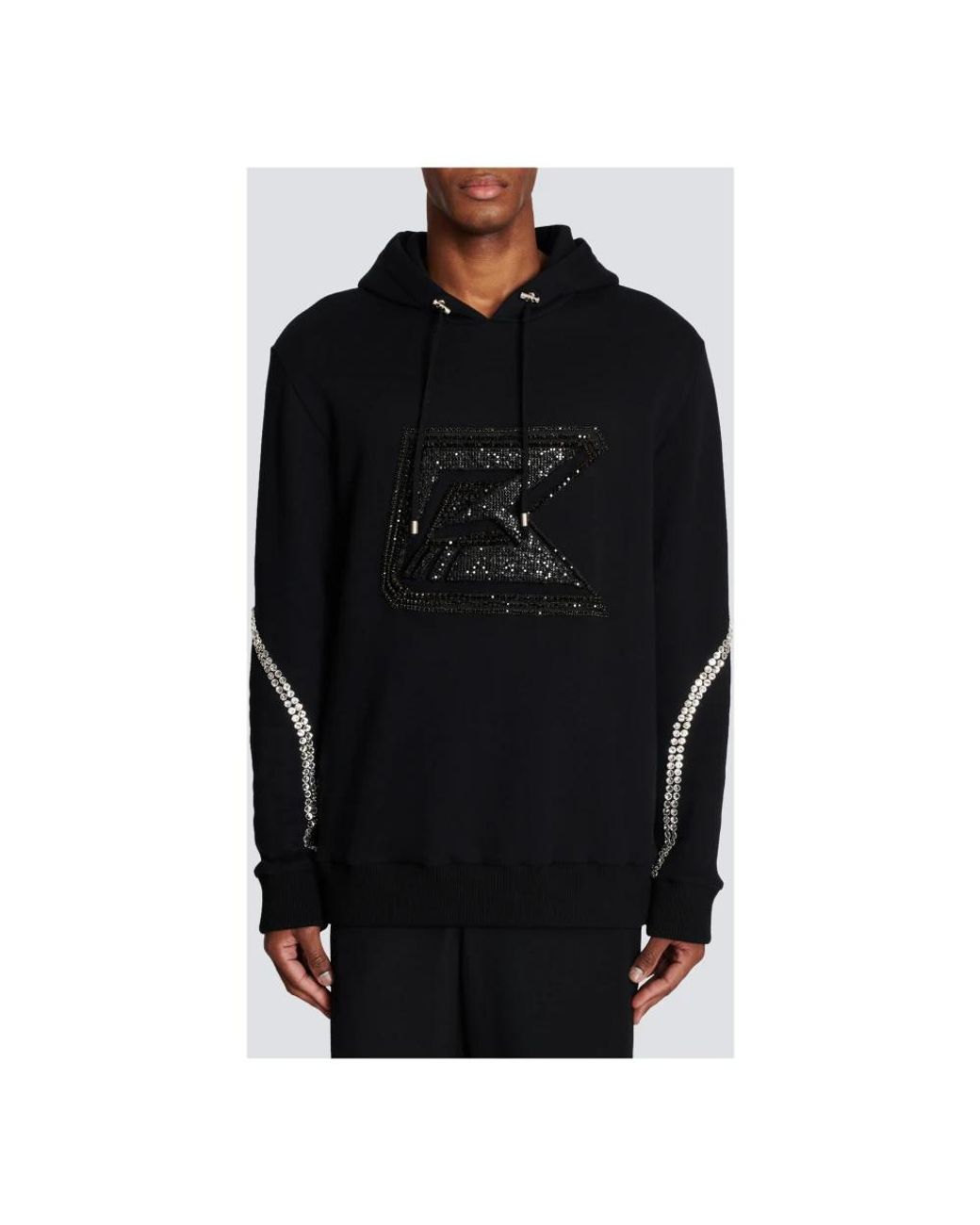 Balmain Black Hoodies for men