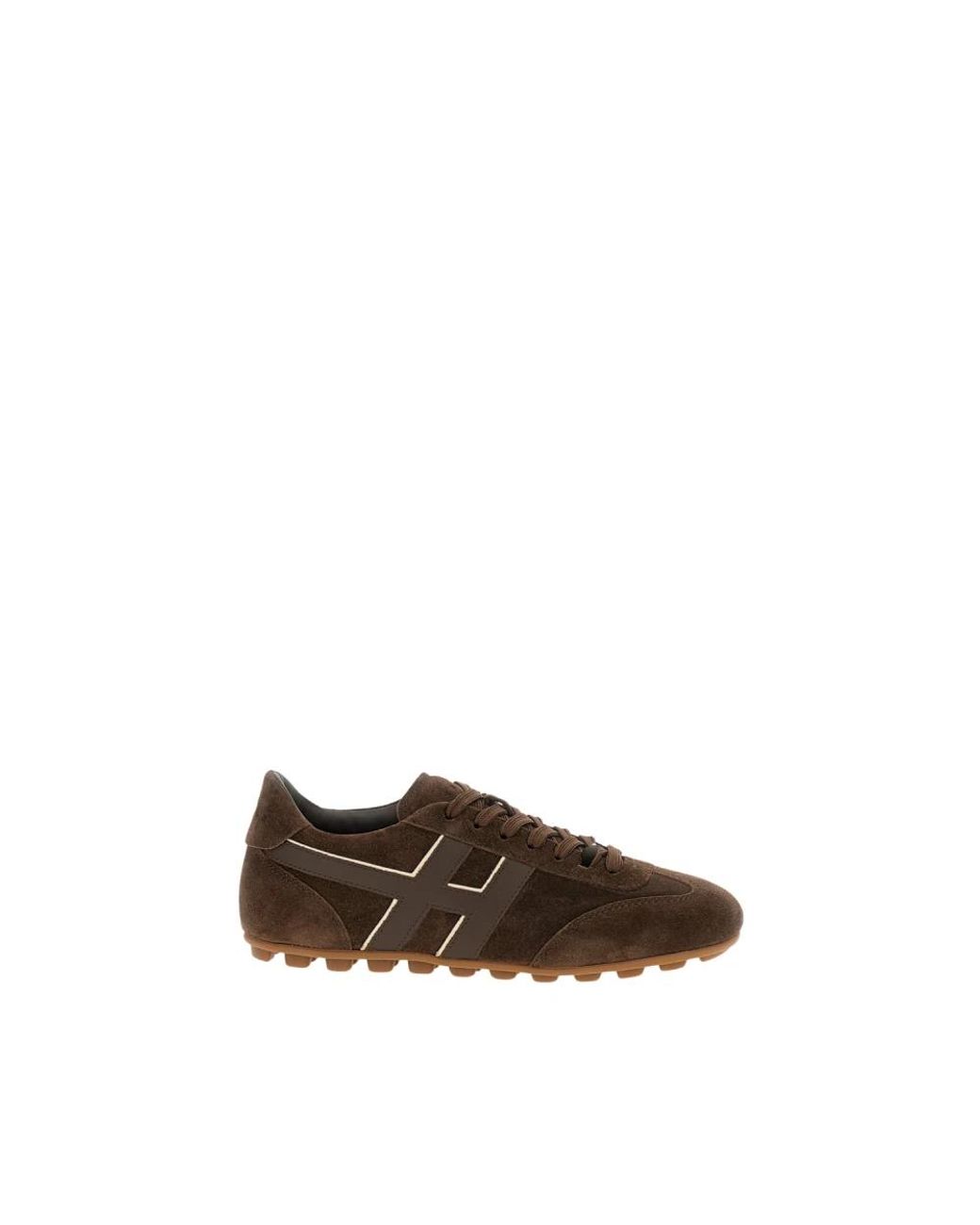 Hogan Brown Runner H693 Suede Leather Sneakers