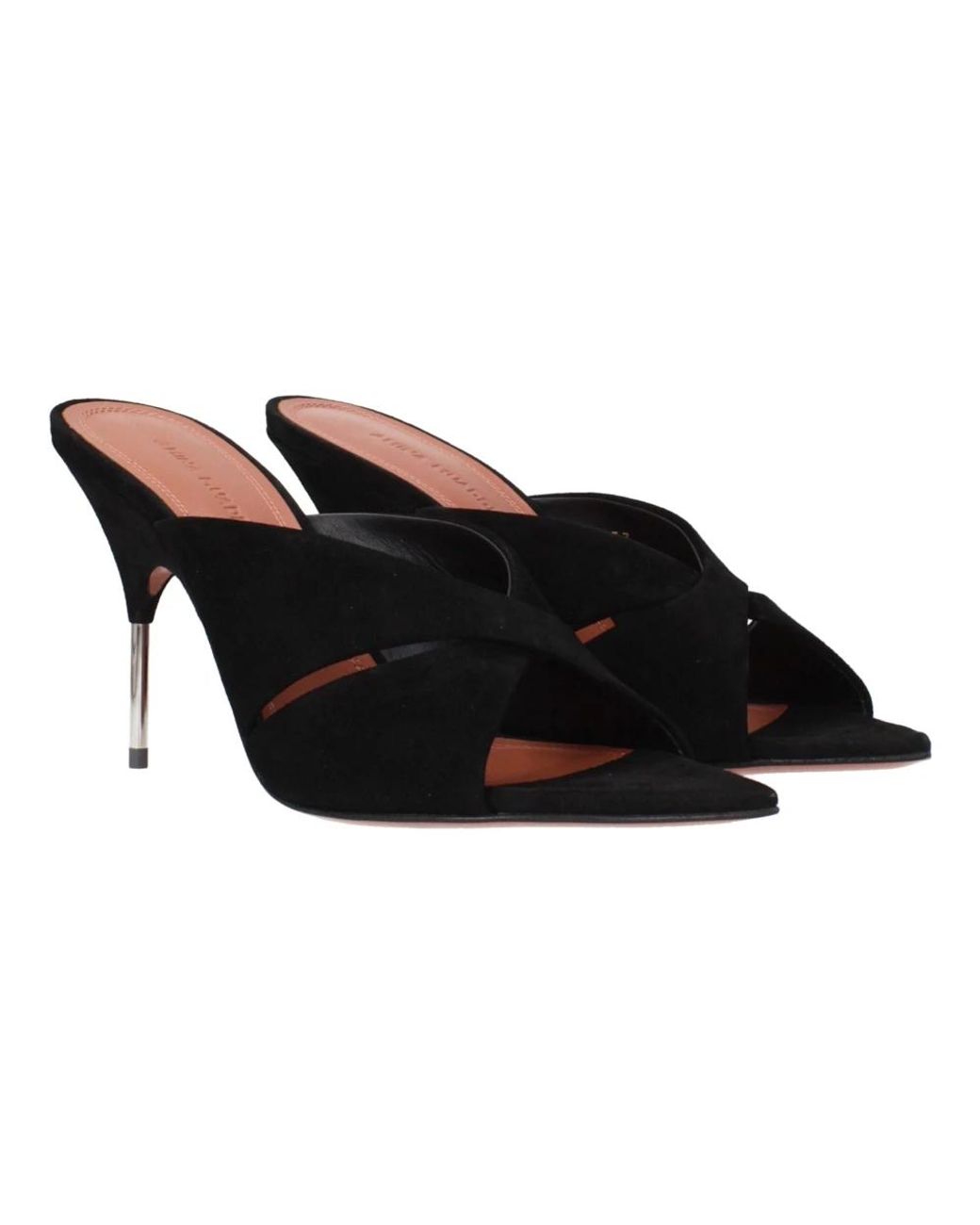 AMINA MUADDI Black Heeled Mules