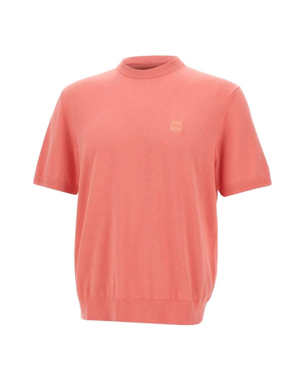 Boss Pink Round-Neck Knitwear for men