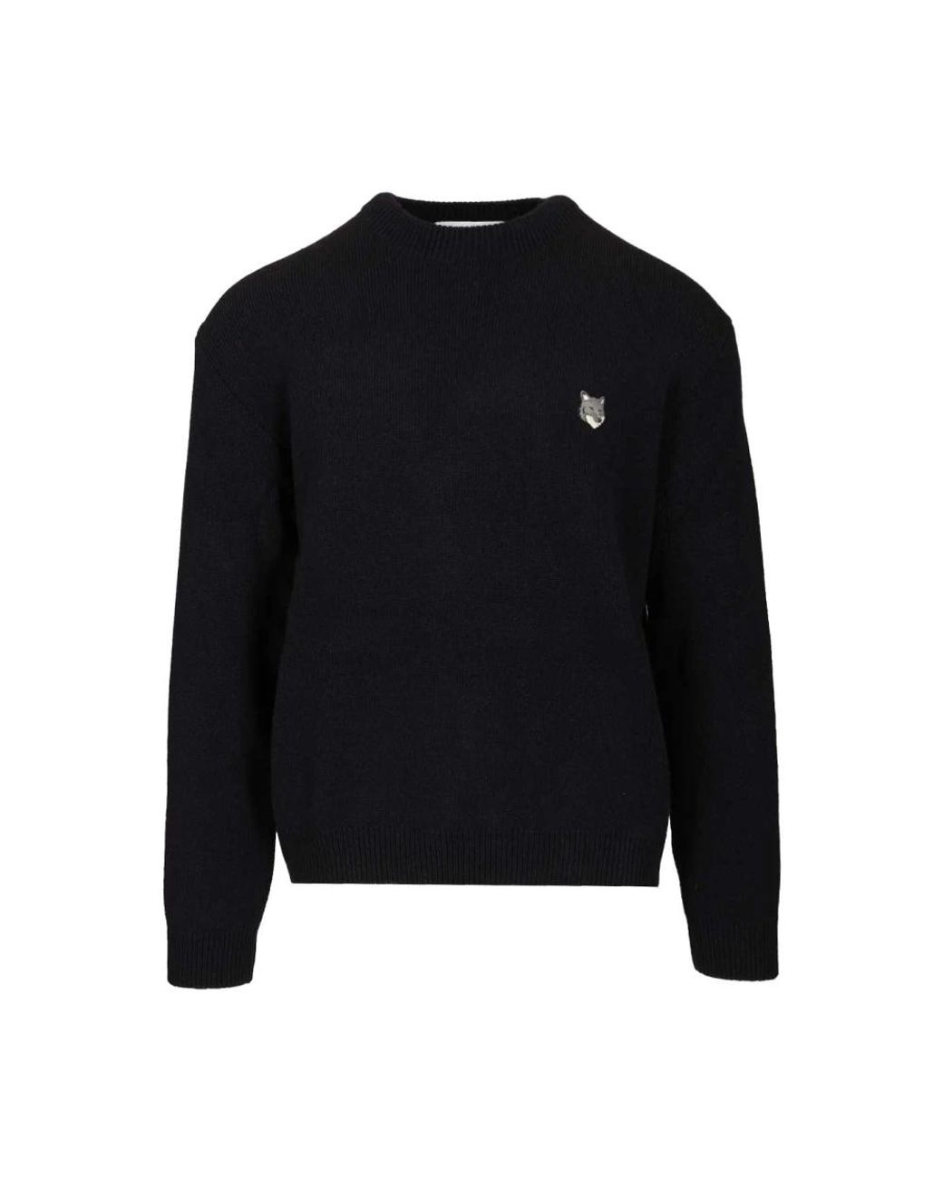Maison Kitsuné Blue Round-Neck Knitwear for men