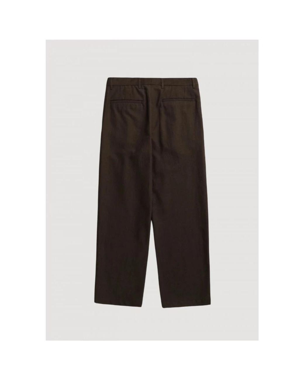 Norse Projects Black Straight Trousers for men