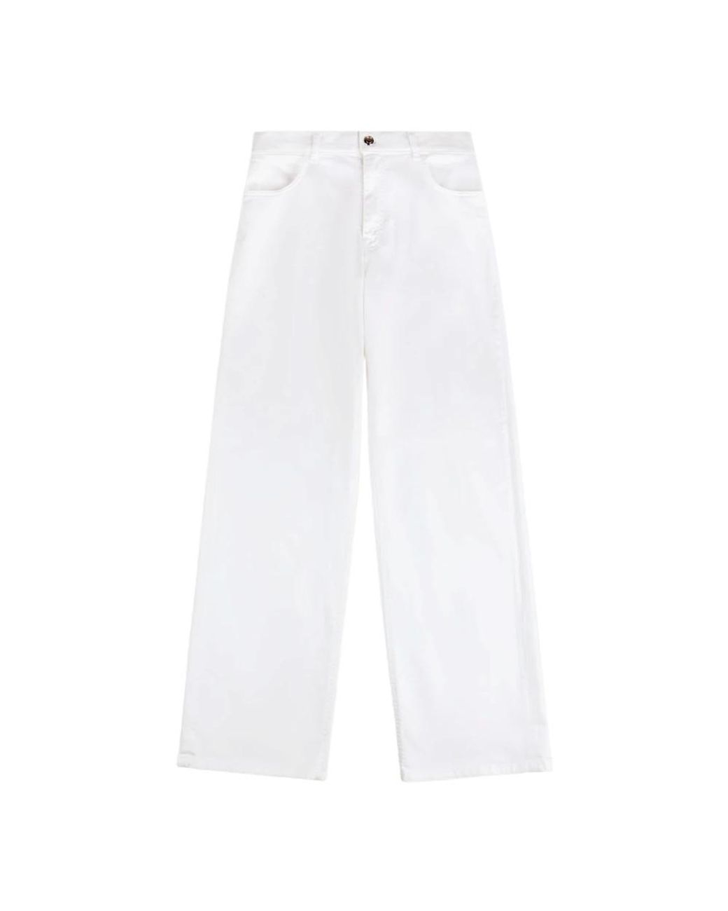 Fay White Wide Trousers