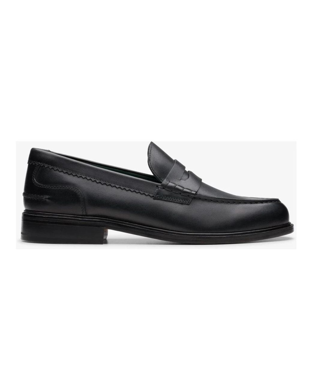 Clarks Schoenen ,Zwart ,Leer Zwarte Leren Loafers Stijlvolle Herenschoenen in het Black voor heren