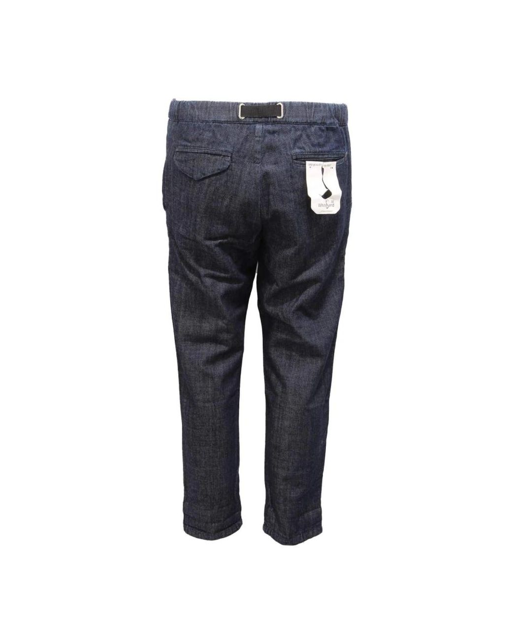White Sand Blue Straight Trousers for men