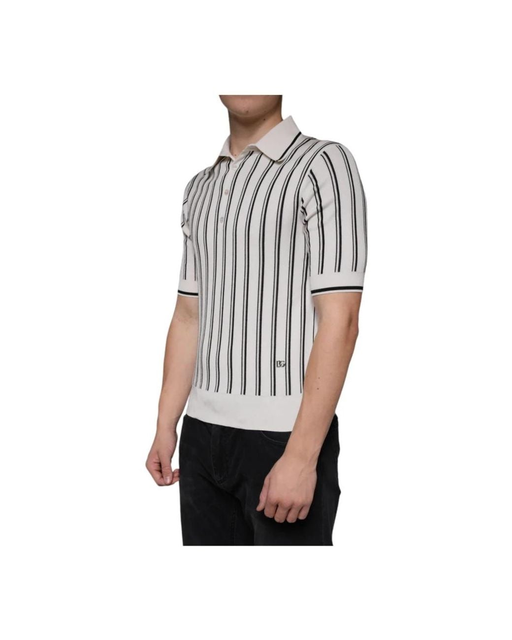 Dolce & Gabbana Gray Polo Shirts for men