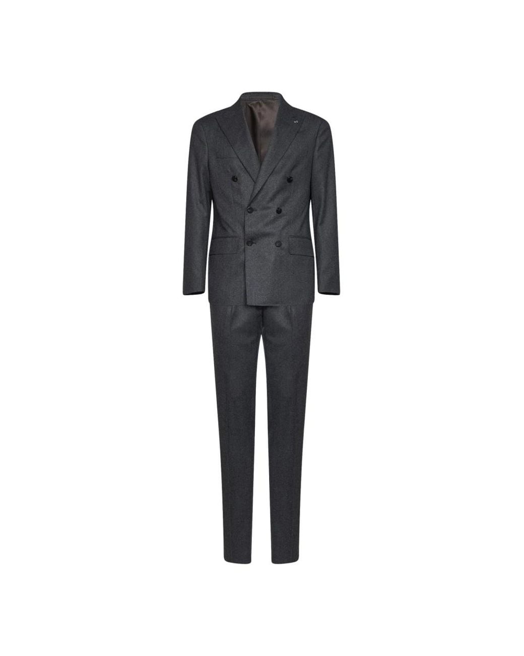 D4.0 Black Double Breasted Suits for men